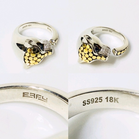 EFFY Diamond & Sapphire Panther Ring NWT - Picture 3 of 8